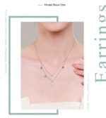 S925 Sterling Silver Double Circles Star Necklace - Image 7