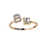Adjustable 26-Initial Ring: Simple & Elegant for Women - Image 2