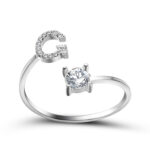 Adjustable 26-Initial Ring: Simple & Elegant for Women - Image 3