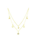 S925 Sterling Silver Double Circles Star Necklace - Image 6