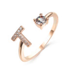 Adjustable 26-Initial Ring: Simple & Elegant for Women - Image 10