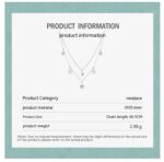 S925 Sterling Silver Double Circles Star Necklace - Image 2