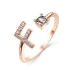 Adjustable 26-Initial Ring: Simple & Elegant for Women - Image 9