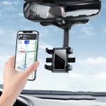Rearview Mirror Phone Holder For Car Rotatable And Retractable - Image 10